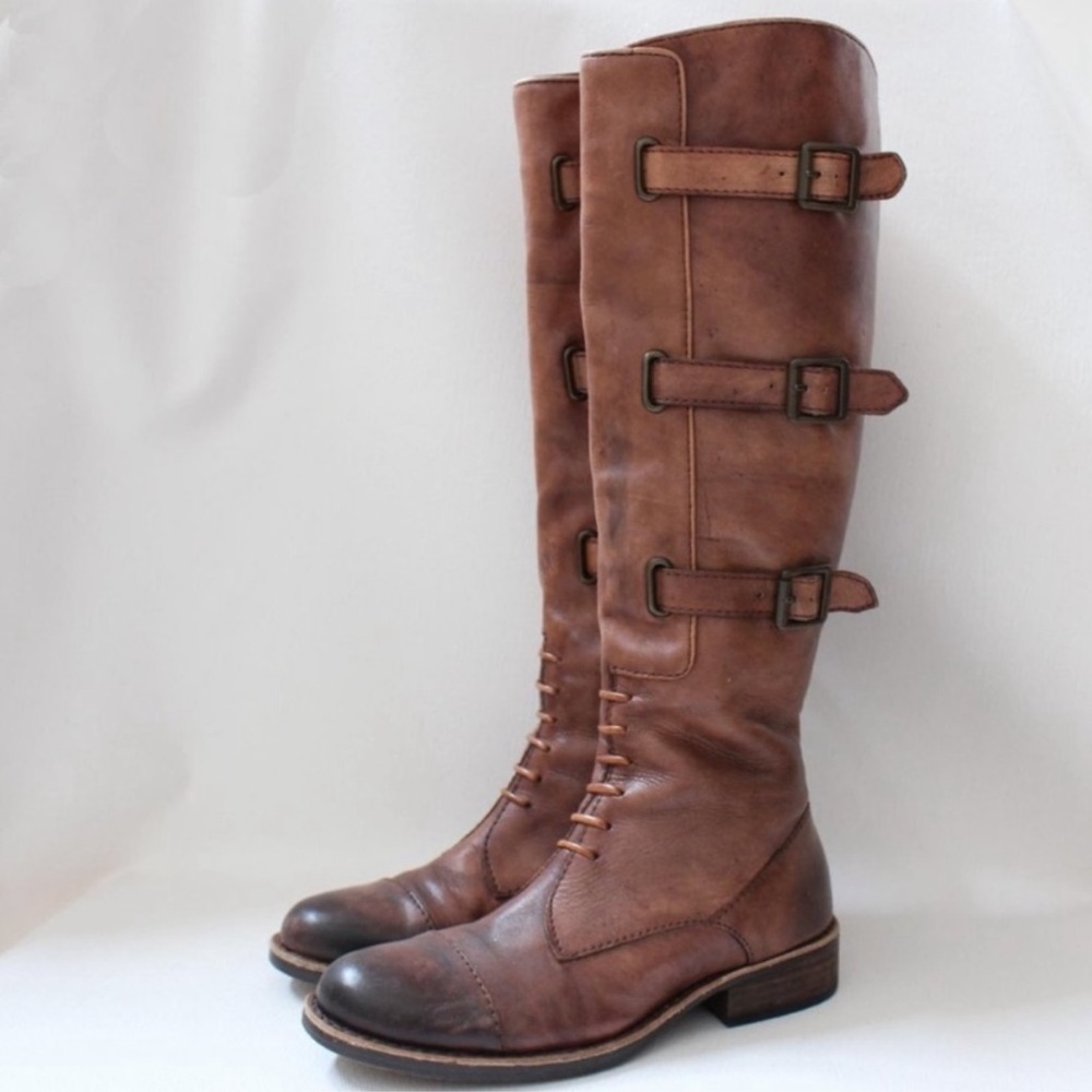 Vince Camuto triple buckle riding boots